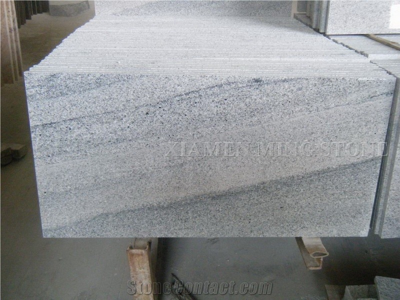 China Viscont White Granite Grey Vein Viskont Slabs, Juparana White Wave Panel Tile,Shanshui White Granite Machine Cut Building Wall Cladding