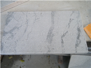 China Viscont White Juparana Granite Grey Vein Viskont Swimming Pool Coping,Shanshui White Granite Machine Cut Floor Deck Paving