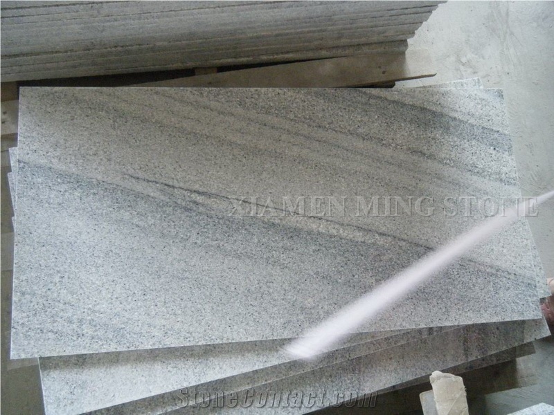 China Viscont White Juparana Granite/ Grey Vein Viskont Swimming Pool Surround,Shanshui White Granite Tiles Floor Deck Paving