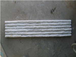 China White Quartzite Culture Stone Stacked Stone Veneer,Split Face Thin Stone Veener Exposed Wall Stone