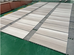 China White Wooden Vein Marble Slabs,Polished Machine Cut White Serpeggiante Panel Tiles Villa Interior Wall Cladding,Hotel Floor Covering Pattern