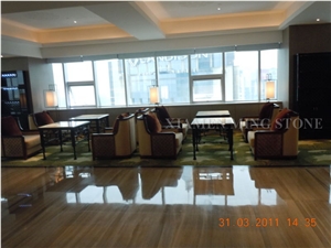 China White Wooden Vein Marble Walling Tile Hotel Lobby, Serpeggiante Wood Grain Tiles Villa Interior Walling Pattern