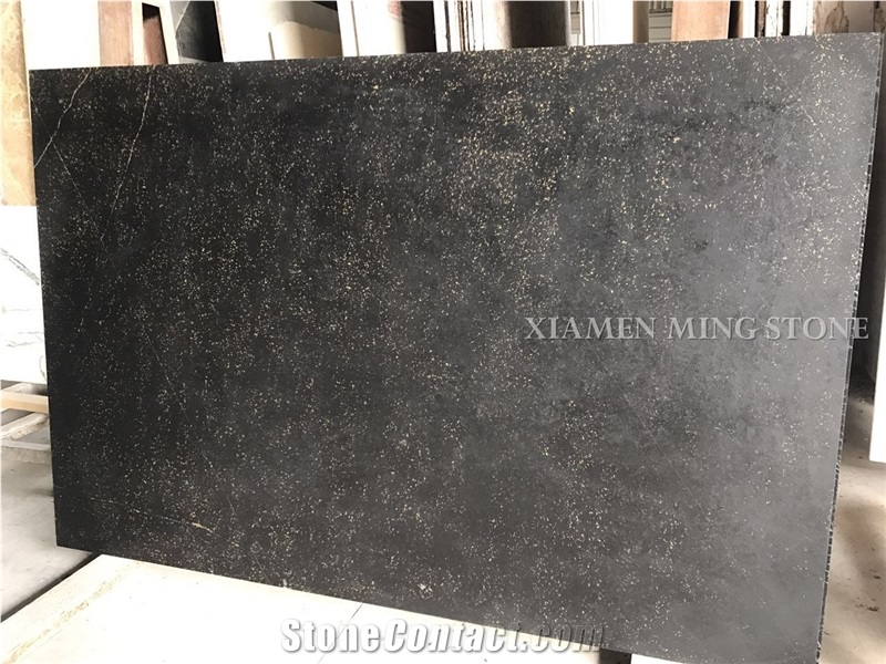 Cultured Brick Surface Royal King Black Marble Slabs,Classic Nero Ink Marble Tile Panel for Wall Cladding Floor Covering Customized