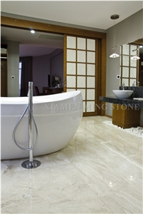 Diana Royal Beige Marble Interior Villa Staircase for Floor Stepping,Cream Impero Reale Marble Riser
