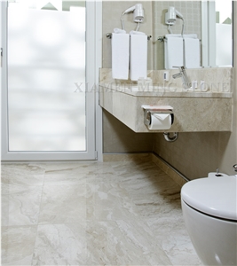 Diana Royal Beige Marble Tile Interior Floor Stepping,Cream Impero Reale Marble Panel for Hotel Bathroom Flooring Pattern