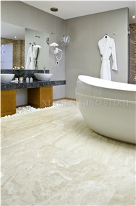 Diana Royal Beige Marble Tile Interior Villa Floor Covering,Cream Impero Reale Marble Panel for Hotel Bathroom Flooring Pattern