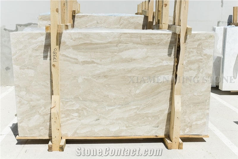 Diana Royal Beige Marble Tile Interior Villa Floor Stepping Cover,Cream Impero Reale Marble Panel for Hotel Bathroom Flooring Pattern