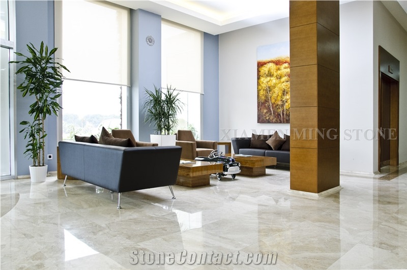 Diana Royal Beige Marble Tile Interior Villa Floor Stepping Cover,Cream  Impero Reale Marble Panel for Hotel Bathroom Flooring Pattern from China 