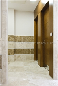 Diana Royal Beige Marble Tile Interior Villa Floor Stepping,Cream Impero Reale Marble Panel for Hotel Bathroom Flooring Pattern