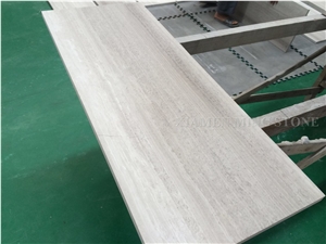 Discount Price White Wooden Vein Marble Slab Machine Cut, China Serpeggiante Wood Grain Tiles Villa Interior Wall Cladding,Floor Covering Pattern