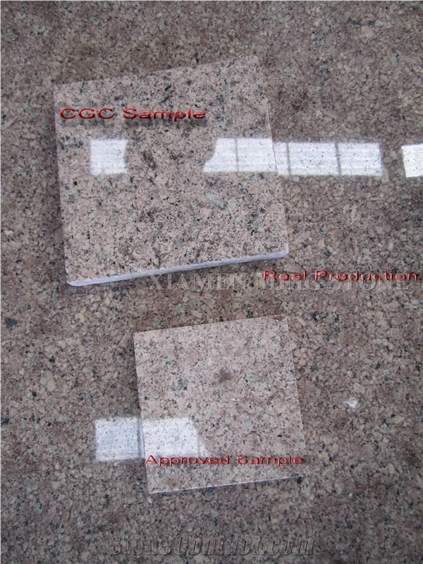G611 Granite G686,G698,Purple Peach,Almond Mauve Slabs Tile Panel Irport Floor Covering