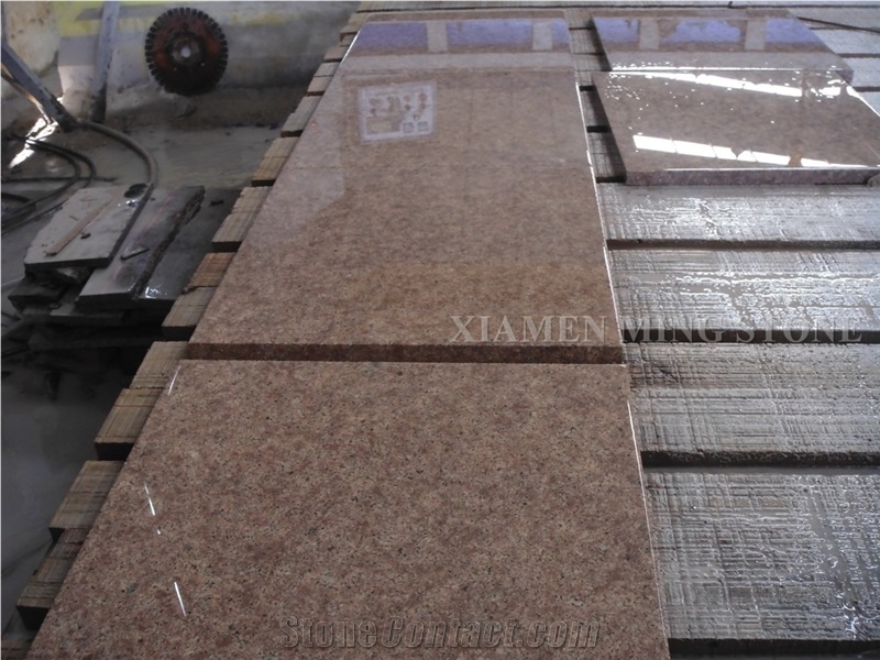 G611 Granite G686,G698,Purple Peach,Almond Mauve Slabs Tile Panel Irport Floor Covering