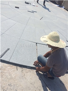G668 Granite Flamed Tile Cut to Size Floor Covering Panel Exterior Stone for Garden Landscaping French Pattern