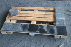G684 China Black Basalt Flamed Cube Stone Brick Pavers for Landscaping Walkway Pattern,Nero Basalto Exterior Floor Paving