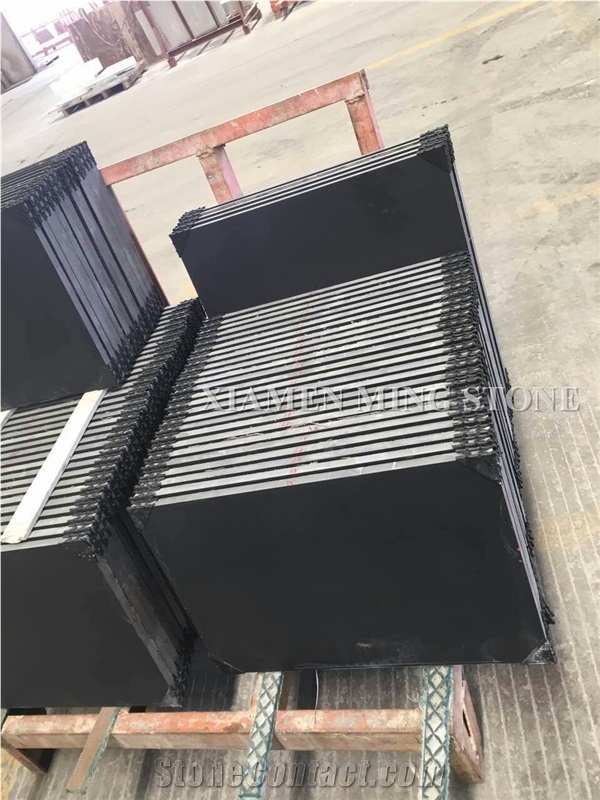 Good Packing Honed China Royal King Black Marble Tile Panel,Classic Pure Nero Ink Marble Slab Pattern Wooden Crates,Block Stock Good Quality