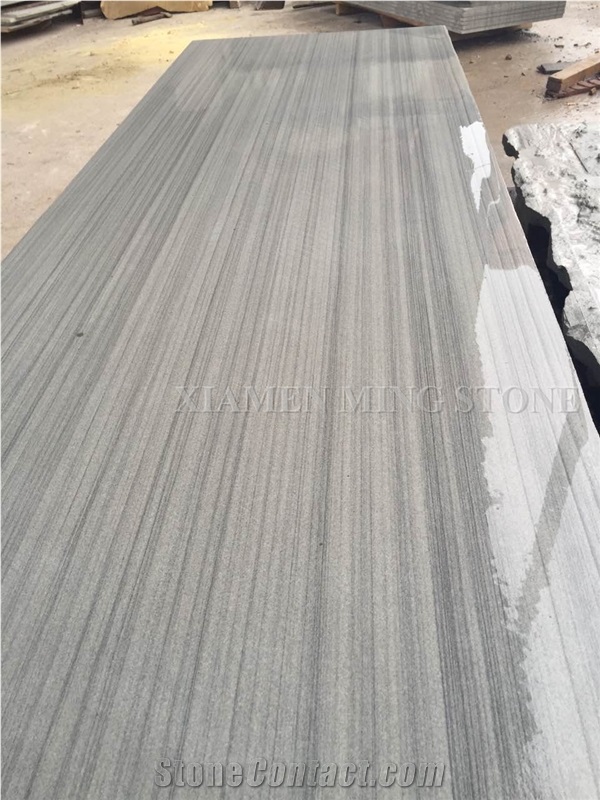 Grey Wood Vein Sandstone Honed Slabs,Machine Cut Panel Tiles for Sandstone Wall Covering,Floor Covering