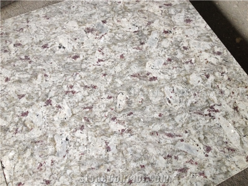 Indian New Kashmir Leopard White Cotton White Granite Slab Tiles,Wall Cladding Panel,Floor Covering ,Exterior Walling Pattern Tile