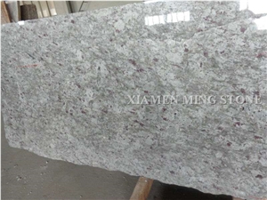 Indian White Galaxy Bianco Platinum White Granite Slabs Polished Panel for Countertops Wall Cladding Floor Covering Pattern Interior Stone
