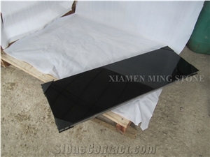 King Pure Black Marble Polished Interior Stone Stairs,Absolute Black Marble Floor Stepping Staircase,Riser