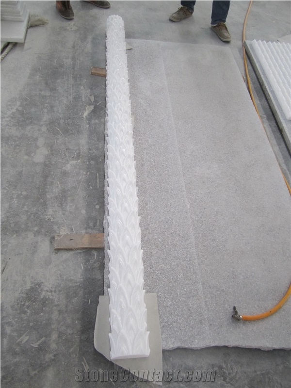 Luxury Crystal White Marble Patio Chiair,Absolute White,Nghe an White,Milk White Marble for Garden Benches Exterior Furniture