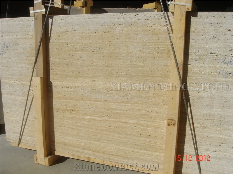Moon Surface Silver Beige Travertine Machine Cutting Slabs Tile,Panel for Hotel Floor Covering,French Pattern