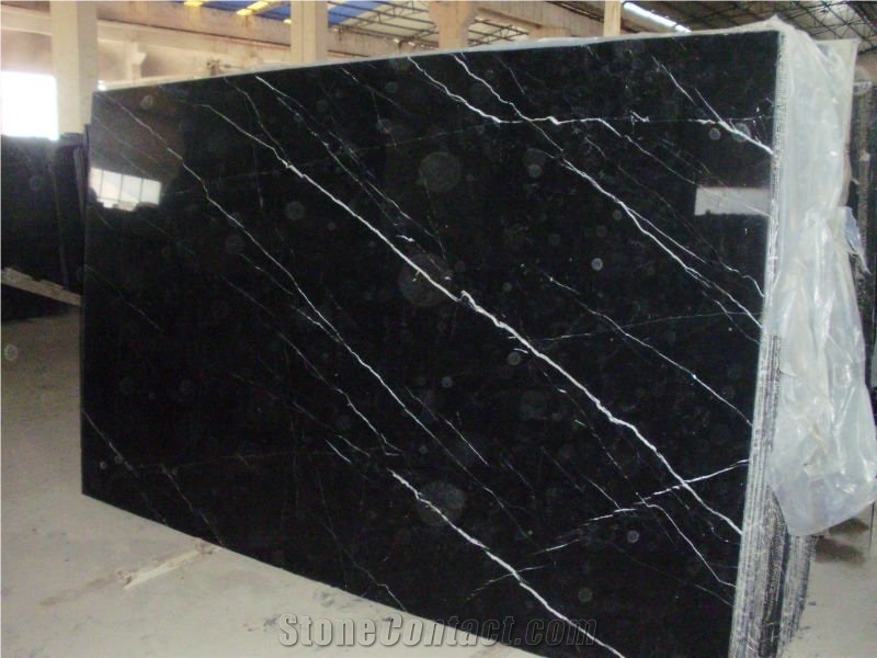 Nero Oriental White Marquina Marble Slabs Tiles, China Black Marble Walling,Hotel Bathroom Flooring Pattern