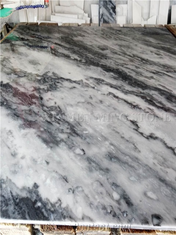 Ocean Wave Cloudy White China Marble Polished Slabs,Machine Cutting Landscaping White Marble Tile Panel for Hotel Walling,Floor Paving Pattern