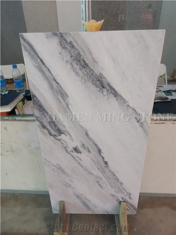 Ocean Wave Cloudy White China Marble Polished Slabs,Machine Cutting Landscaping White Marble Tile Panel for Hotel Walling,Floor Paving Pattern