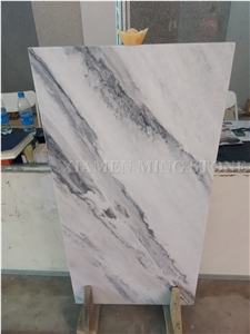 Ocean Wave Cloudy White China Marble Polished Slabs,Machine Cutting Tile Panel for Hotel Walling,Floor Paving Pattern