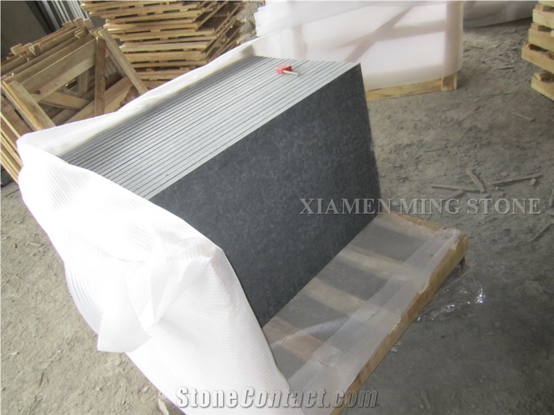 Order Show Mongolia Black Basalt Nero Ebony Black Andesite G133 Polished Brick Pavers Panel for Railway Floor Covering,Garden Stepping Pavements