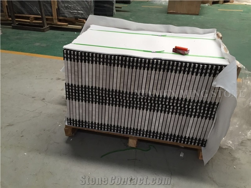Packing Show White Wooden Vein Marble Slab Machine Cut, China Serpeggiante Wood Grain Tiles Villa Interior Wall Cladding,Floor Covering Pattern