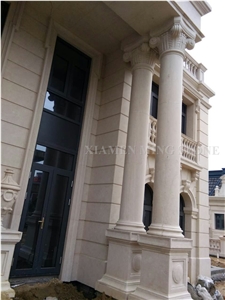 Portugal Beige Classico Crema Limestone Machine Made Balustrades,Baluster for Villa Exterior Balcony