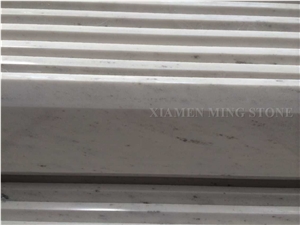 Sivec White Bianco Marble Machine Cut Slab Tile Panel for Hotel Flooring,Wall Cladding, Bathroom Floor Paving Pattern