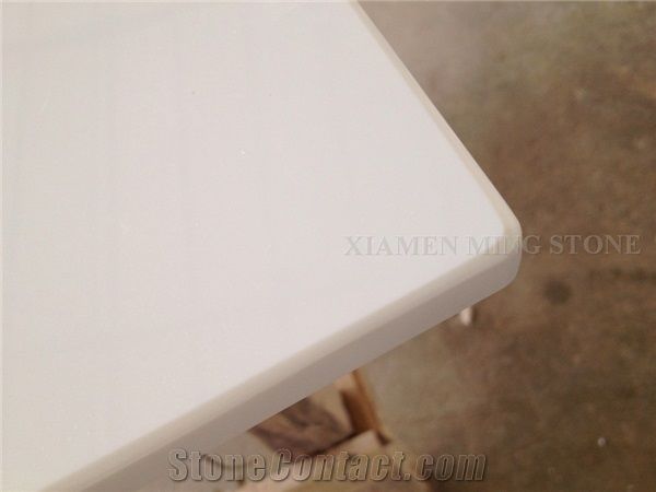 Solid Surface Artificial Thassos White Stone Crystallized Glass