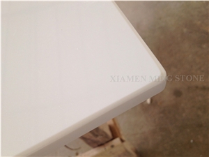 Solid Surface Artificial Thassos White Stone Crystallized Glass Nano Interior Tabletops,Engineered Stone Pure White Round Coffee Table