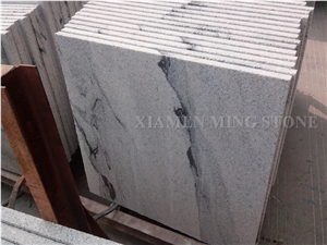 Viscont White Polished Granite Pattern Tiles/ Juparana Grey Vein Viskont Swimming Pool Surround Panel,Shanshui White Granite Tiles Floor Deck Paving