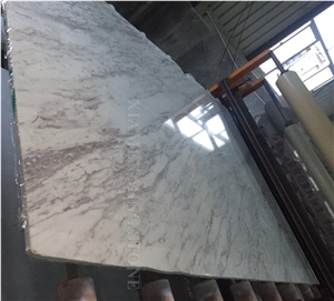 Volakas Jazz White Marble Polished Greece Bianco Marble Slab,Machine Cut Panel Tile for Hotel Lobby Floor Covering,Wall Cladding Pattern