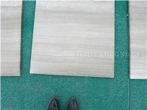 White Wooden Vein Marble Machine Cutting Tiles, China Serpeggiante Wood Grain Tiles Villa Interior Bathroom Wall Cladding,Floor Paving