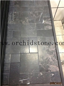Black Limestone Flooring Paver,Flooring Tiles,Slabs,Wall Cladding Tiles,French Patterns Covering,Black Coral Tiles,Shell Stones