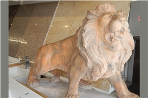 Hand Carved Lion Sculpture