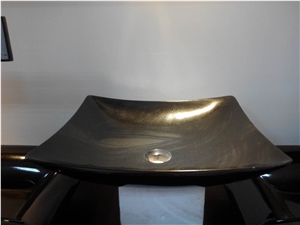 Absolute Black Polished Vessel Sink, Wash Hand Basin