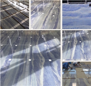 Beautiful Blue Marble Slab & Floor Covering Tiles, Wall Covering Tiles