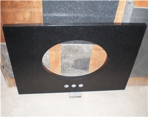Cheap Price Custom Design Black Pearl Granite Counter Top, Vanity Top for Bathroom