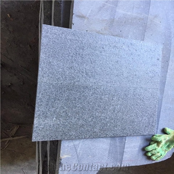 China Black G684 Flamed Tiles, Floor Covering Tiles for Swimming Pool