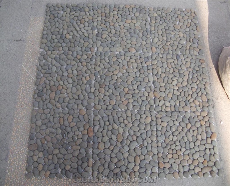 China Garden Decoration Pebble Stone Mosaic Tile, Pebble Stone Tiles