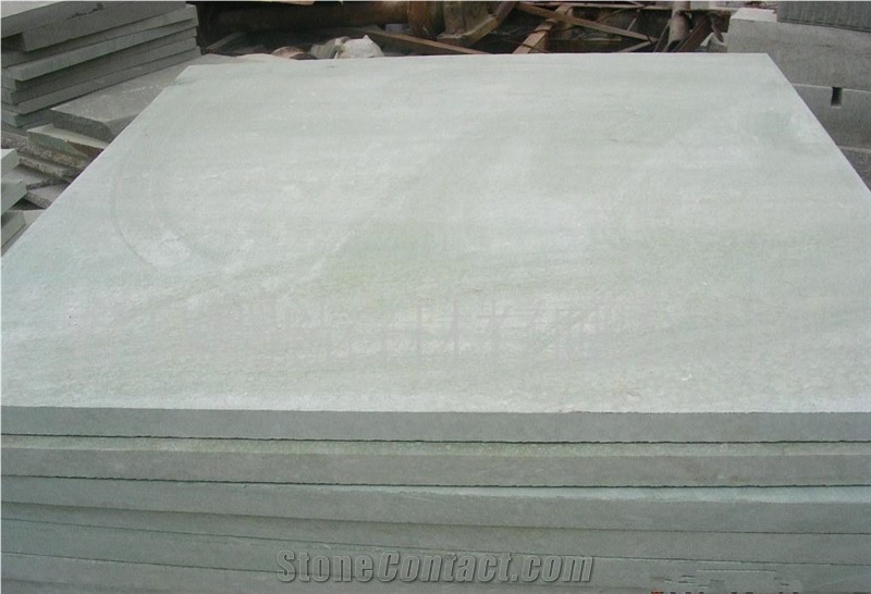 China Green Sandstone Paving Tiles, Floor Covering Tiles