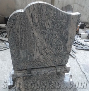 China Juparana Pink French Tombstones Granite Gravestones