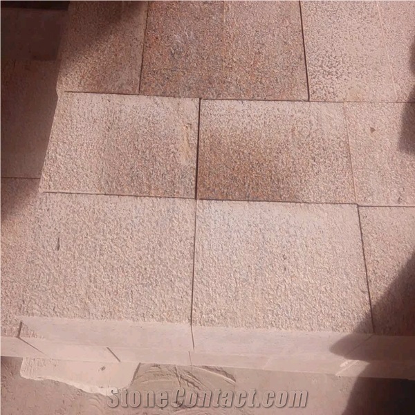 China Tian Shan Red Granite Cube Stone, Granite Cobbie Stone