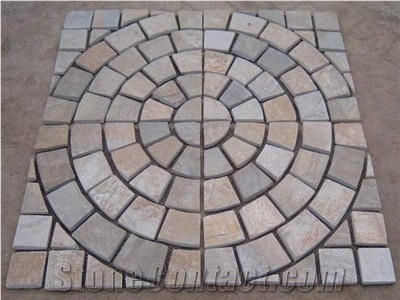 Cubic Stone Paver Stone for Exterior Pattern Floor Decoration, Slate Mosaic, Cobbe Stone