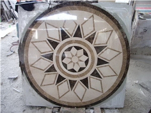 Floor Medallion Marble Tiles, Waterjet Marble Pattern for Floor Covering